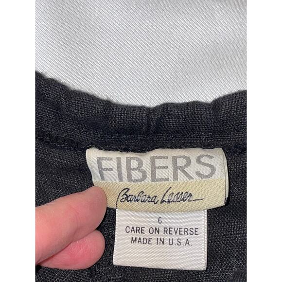 Fibers Wide Leg Linen Pants by Barbara Lesser - Size 6 - 100% Linen - Drawstring - Picture 7 of 9